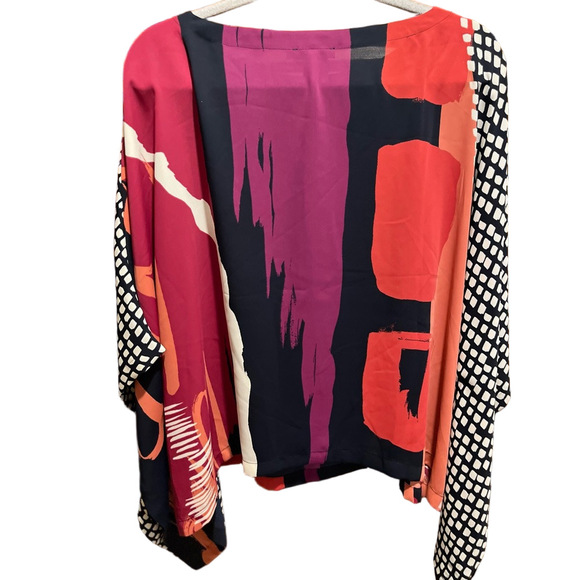 59. WOMENS CHICO’S S/M DETAIL PONCHO TOP - Picture 6 of 7